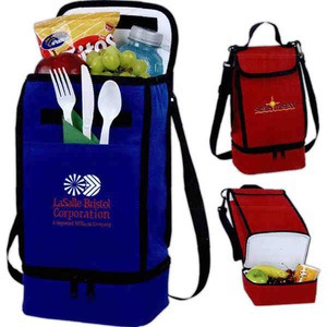 Snow Poly Canvas Insulated Lunch Bags, Custom Printed With Your Logo!