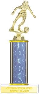 Custom Printed Female Action Soccer Player Trophies