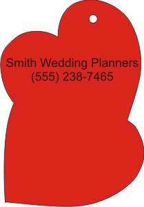 Custom Printed Heart 2 Stock Shape Air Fresheners