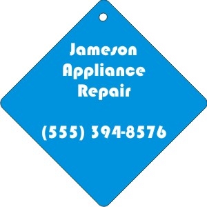 Custom Printed Square and Rectangle 3 Stock Shape Air Fresheners