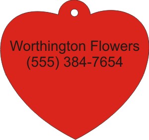 Custom Printed Heart 3 Stock Shape Air Fresheners