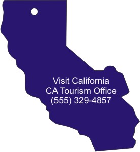 Custom Printed California State Stock Shape Air Fresheners