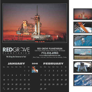 Custom Printed America in Space Executive Calendars