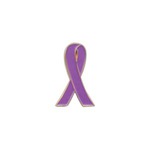 Custom Imprinted Animal Abuse Awareness Ribbon Pins
