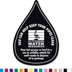 Rain Drop Stock Shaped Magnets, Custom Printed With Your Logo!