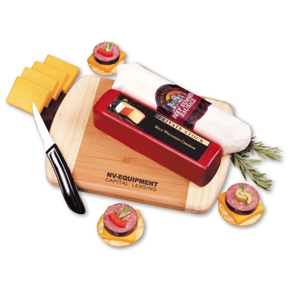 Wisconsin Flavor Non Perishable Cheese and Sausage Food Gifts, Custom Designed With Your Logo!