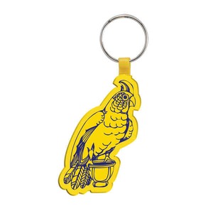 Custom Printed Cockatiel Bird Shaped Keytags