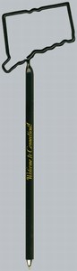 Connecticut State Bent Shaped Pens, Custom Printed With Your Logo!