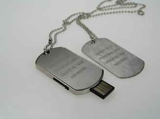 Custom Imprinted Dog Tag USB Flash Drives