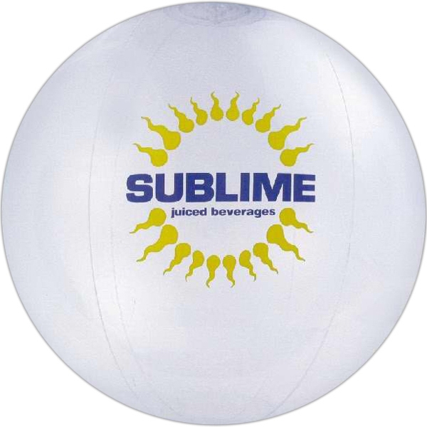 Clear Color Translucent Beach Balls, Custom Designed With Your Logo!