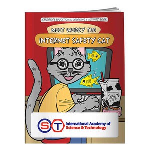 Internet Safety Themed Coloring Books, Custom Printed With Your Logo!