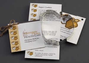 Custom Imprinted Leaf and Apple Stock Shaped Cookie Cutters