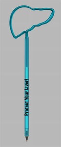 Liver Bent Shaped Pens, Custom Imprinted With Your Logo!