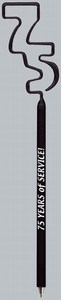 Number 75 Bent Shaped Pens, Custom Printed With Your Logo!