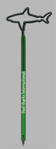 Ocean Shark Bent Shaped Pens, Custom Imprinted With Your Logo!