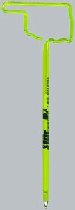 Oklahoma State Bent Shaped Pens, Custom Printed With Your Logo!