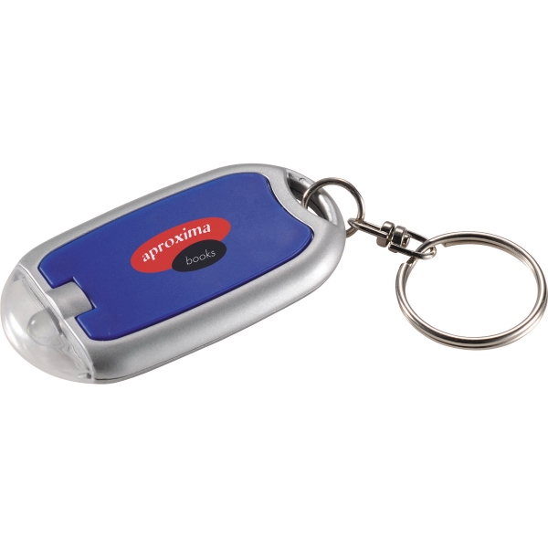Transparent Magnifier LED Keychain, Custom Printed With Your Logo!