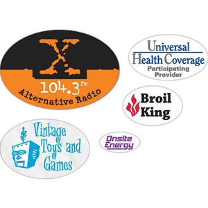 Custom Imprinted Oval Shaped Decals And Stickers