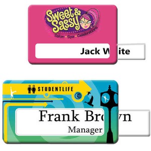 Photo Quality Window Name Badges, Custom Printed With Your Logo!