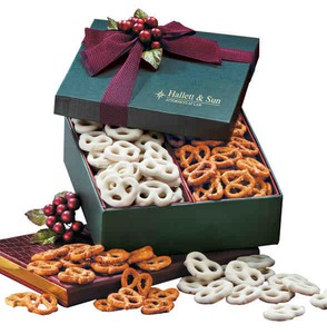 Premium Delights Gift Box Food Gift Sets, Custom Decorated With Your Logo!
