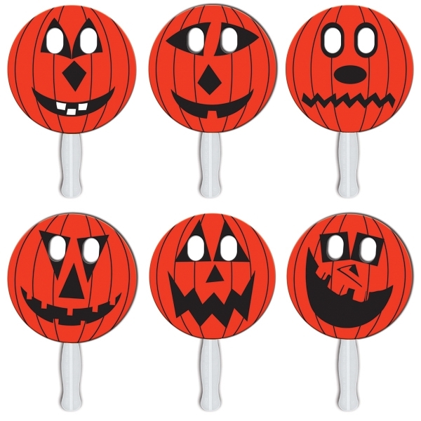 Pumpkin Halloween Fan Masks, Custom Printed With Your Logo!