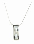 Safety, Recognition and Incentive Program 18 inch Sterling Silver Mother-Of-Pearl Diamond Pendant!