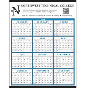 Custom Printed Span A Year Non Laminated Commercial Calendars