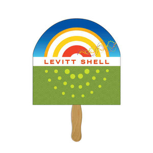 Half Moon Stock Shaped Paper Fans, Custom Decorated With Your Logo!