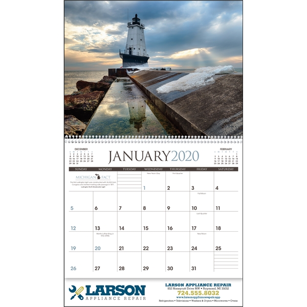 Michigan Appointment Calendars, Customized With Your Logo!