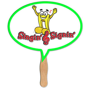 Thought Bubble Stock Shaped Paper Fans, Custom Printed With Your Logo!
