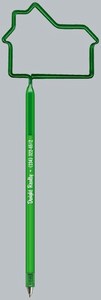 Wide House Bent Shaped Pens, Custom Printed With Your Logo!