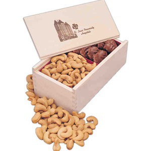 Wooden Collectors Gift Box Food Gift Sets, Customized With Your Logo!